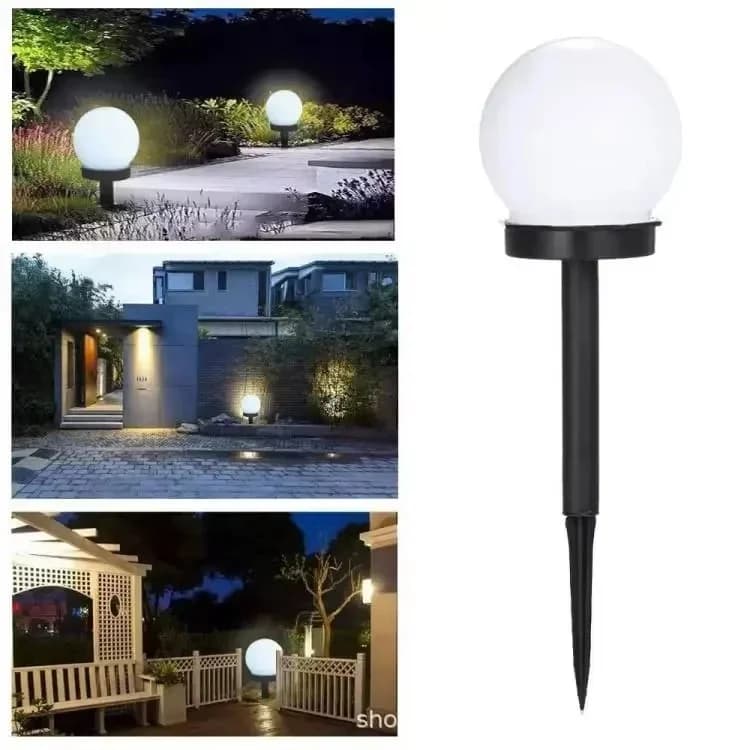 Boule lumineuse LED à énergie solaire étanche pour jardin