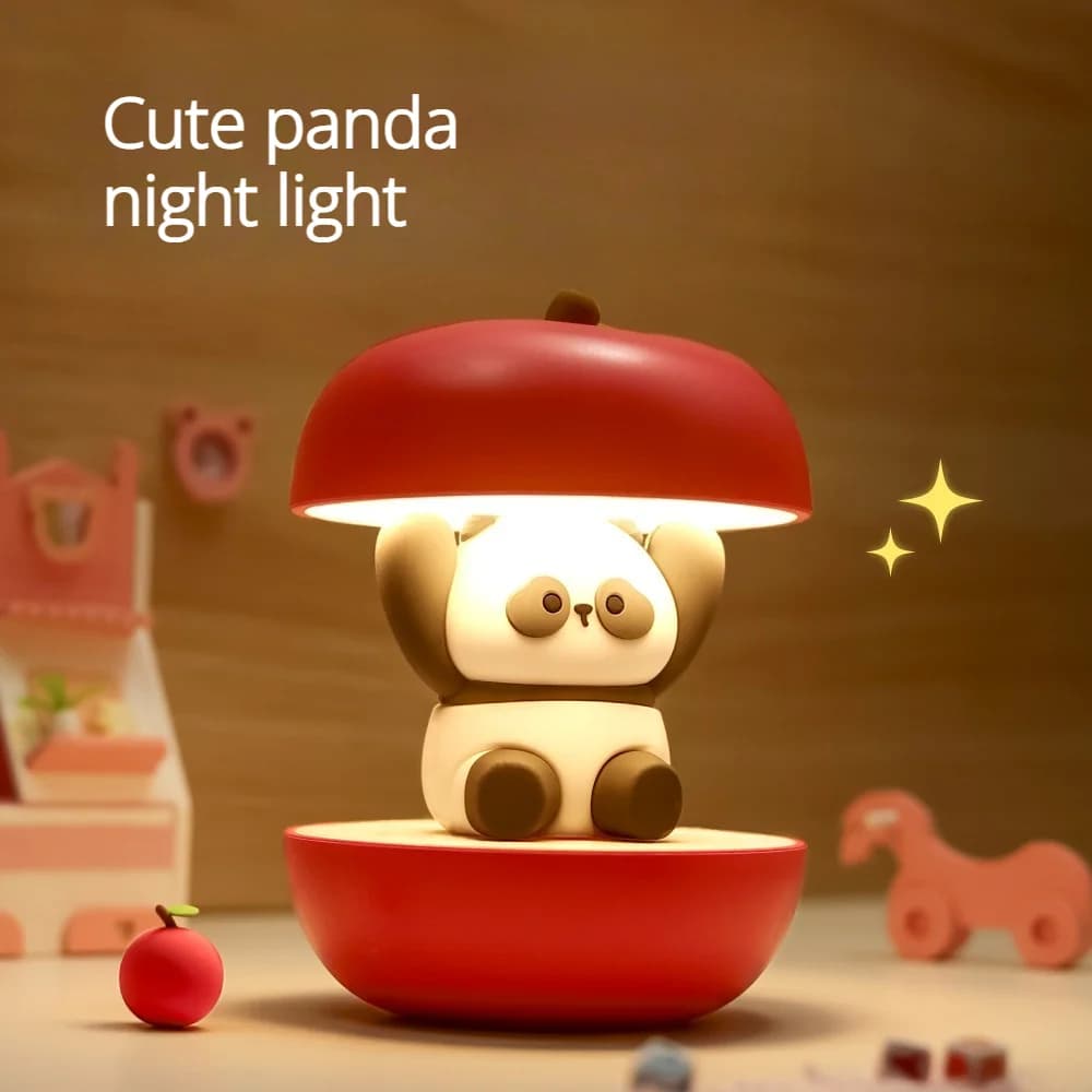 Petite veilleuse panda rechargeable avec variateur