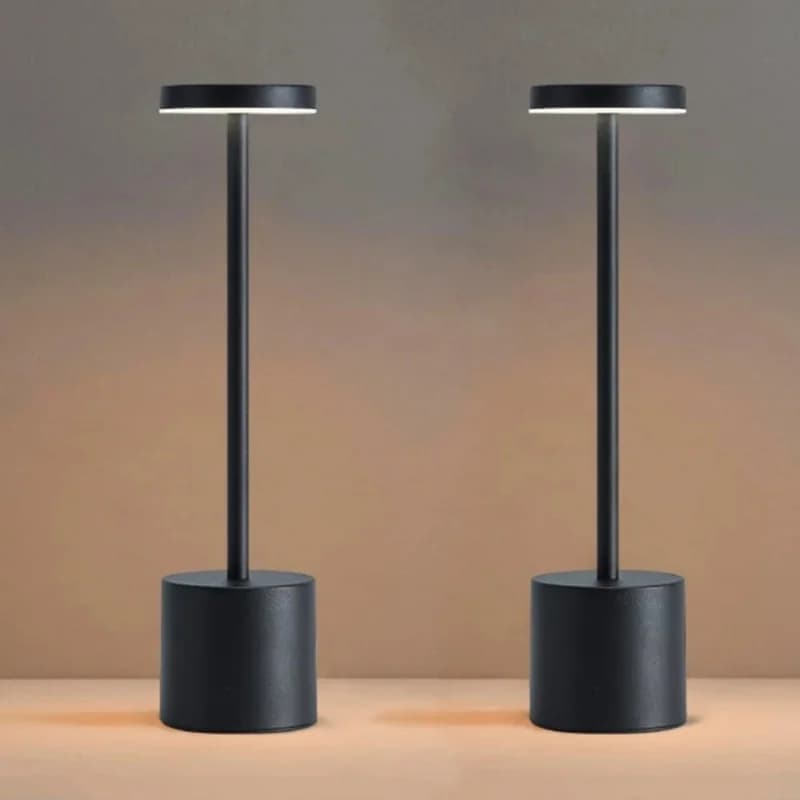 Lampe de table LED rechargeable USB, commande tactile, 3 températures de couleur