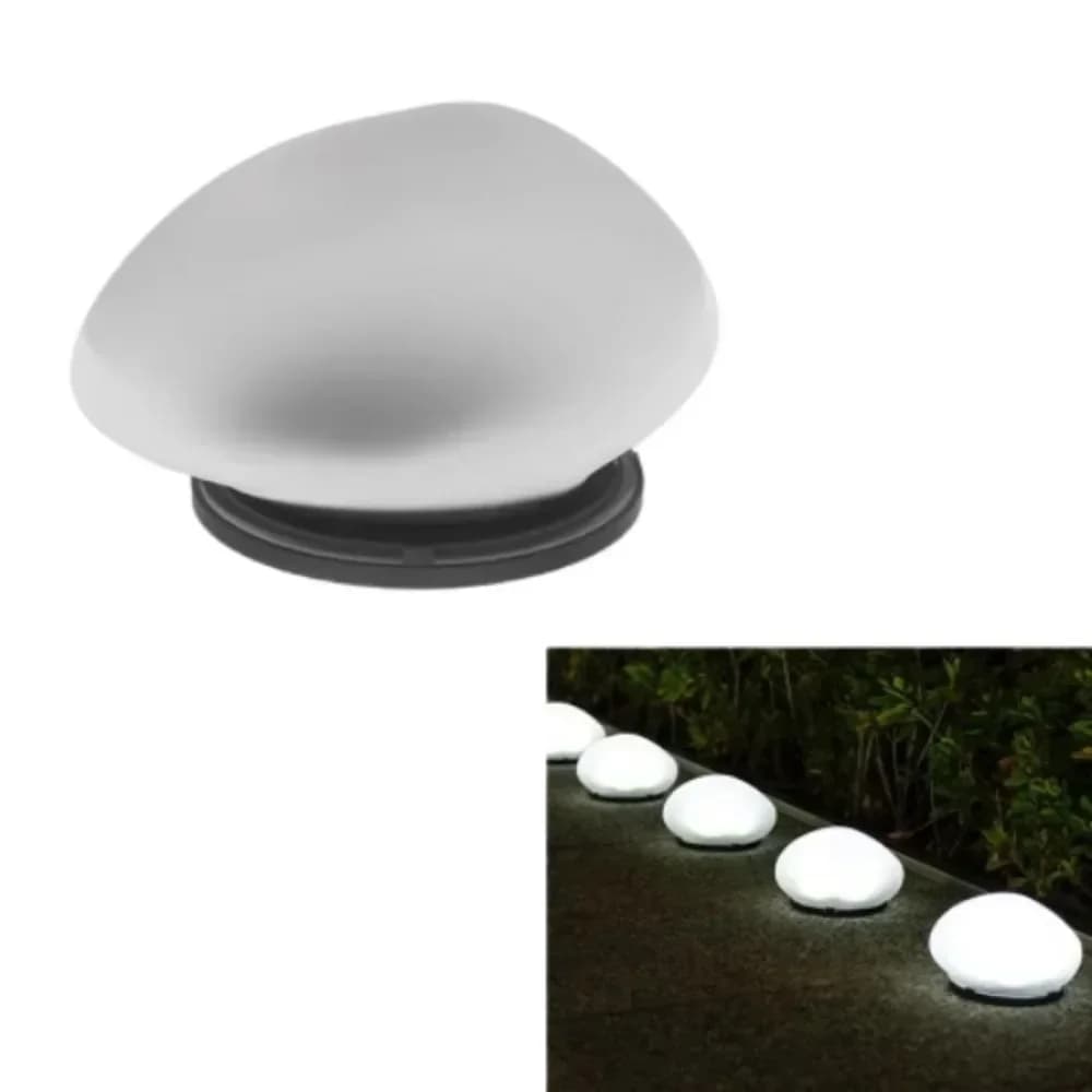 Lampe de jardin solaire LED étanche en forme de galet