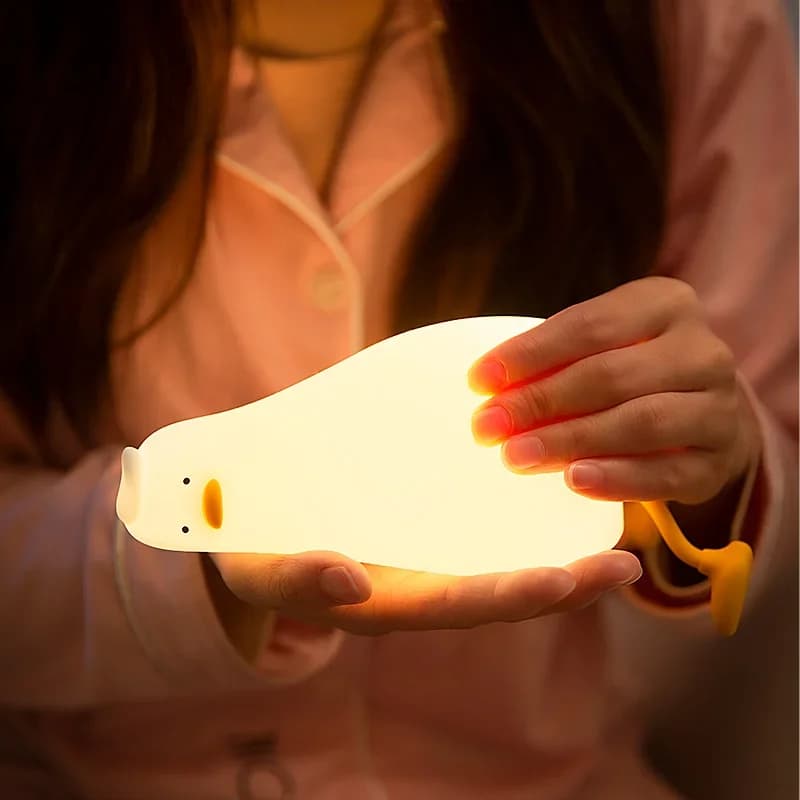 Veilleuse canard en silicone rechargeable