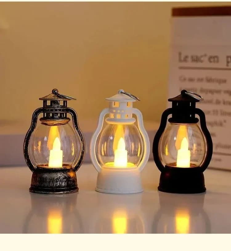 Lanterne bougie LED vintage mini veilleuse