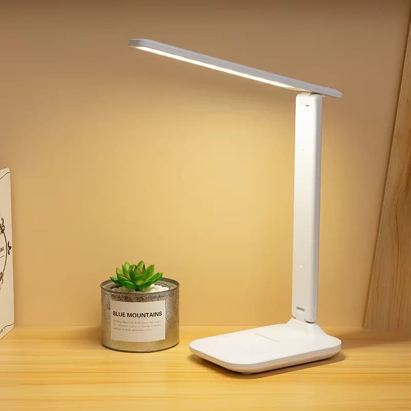 Lampe de bureau LED pliable et graduable, 3 couleurs