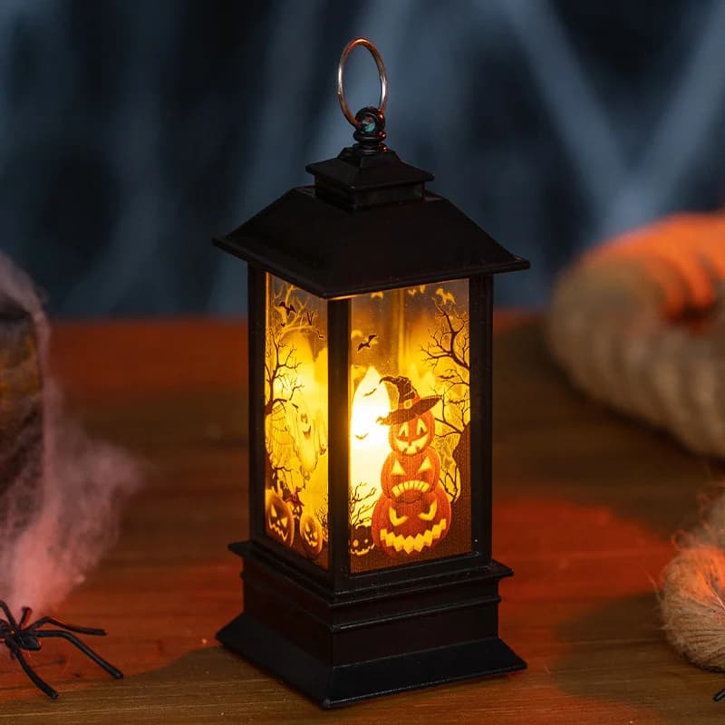 Veilleuse LED lanterne mini rétro, thème Halloween