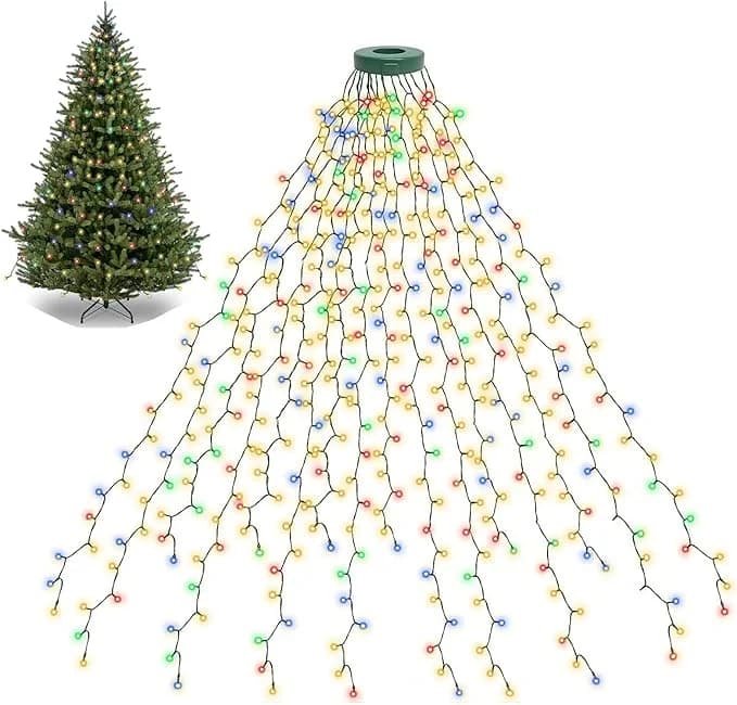 Anneau LED pour sommet de sapin de Noël, 1,5 m-3 m