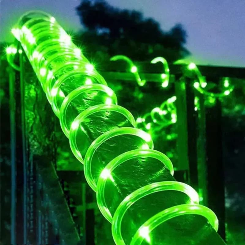 Guirlande lumineuse LED solaire pour chemins, 8 modes