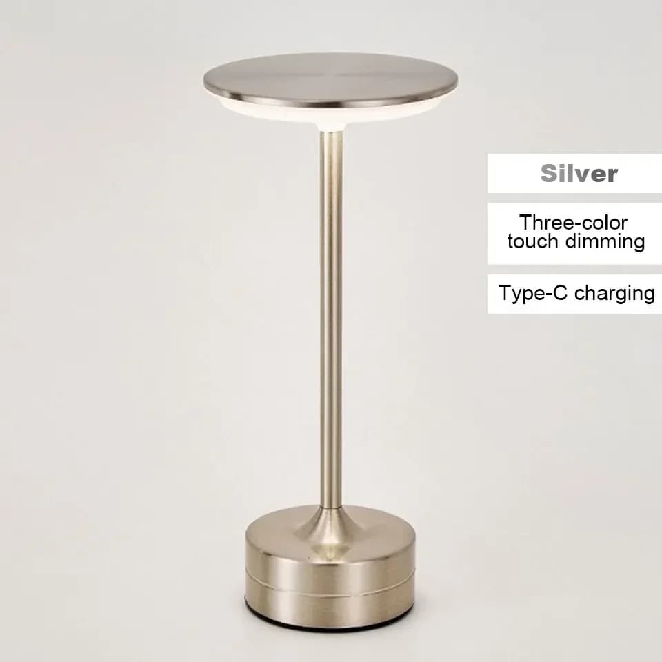 Lampe de table LED sans fil en cristal, 3 couleurs à intensité variable