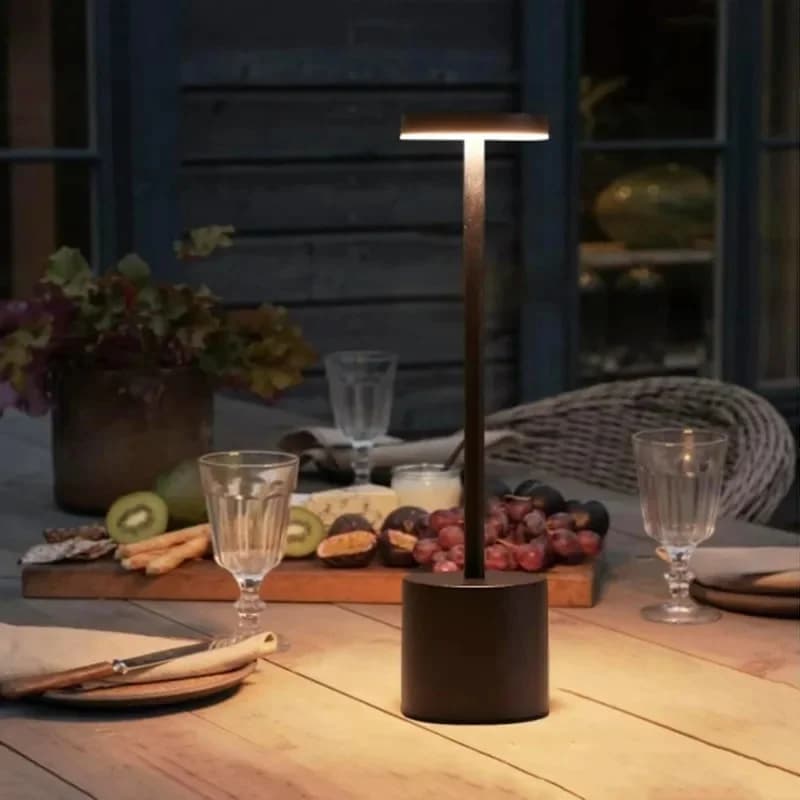 Veilleuse de chevet métallique dimmable rechargeable USB