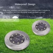 Lot de 4 éclairages de terrasse à disque LED solaires, 8 LED