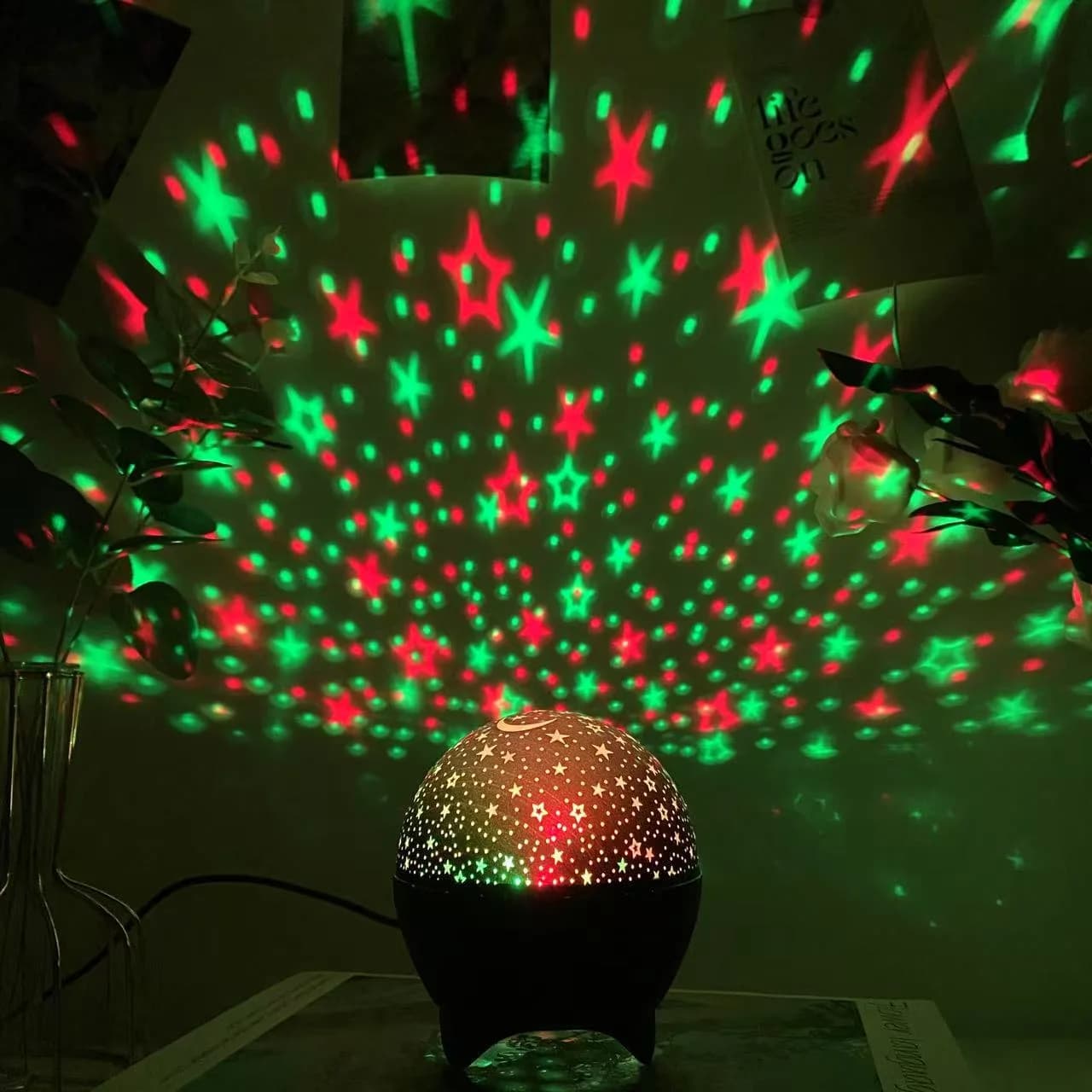 Mini projecteur USB Aurora, 7 modes de couleurs