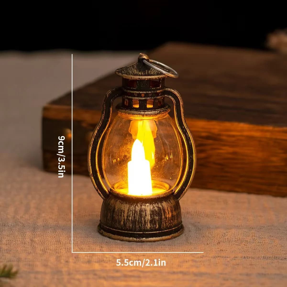 Lanterne bougie LED vintage mini veilleuse