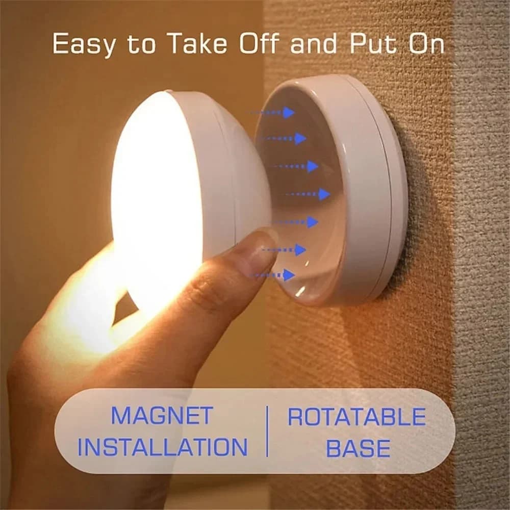 Veilleuse murale LED rechargeable avec détecteur de mouvement